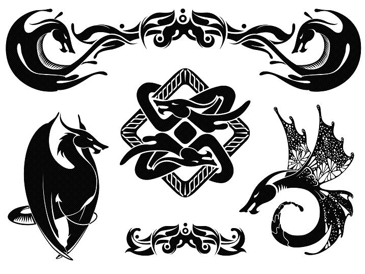 Tribal Tattoos Black Dragon Tattoos Designs