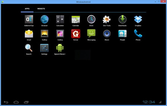 Run Android ICS Ice Cream Sandwich on your computer PC using WindowsAndroid