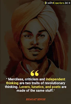 shaheed bhagat singh famous quotes