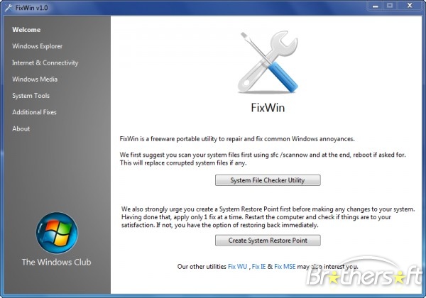 Memperbaiki Windows 7 & Vista Dengan FixWin Utility