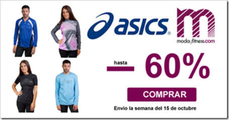 Hasta un 60% de descuento en camisetas y sudaderas ASICS. Sólo hasta el 7 de octubre!