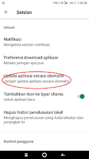 update aplikasi secara otomatis non aktif