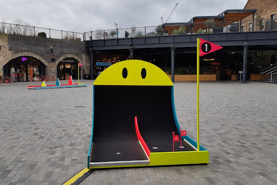 Club Golf Crazy Golf course at Coal Drops Yard in King's Cross, London