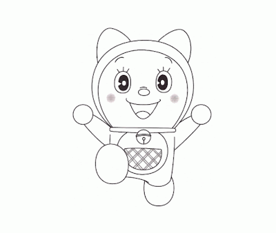 Coloring Pages Doraemon, Nobita, Dorami, Shizuka, Suneo, Jayen and Friends 