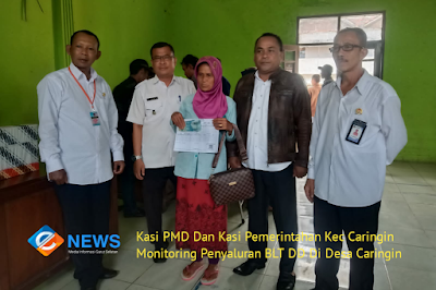 Kasi PMD Dan Kasi Pemerintahan Kec Caringin Monitoring Penyaluran BLT DD Di Desa Caringin