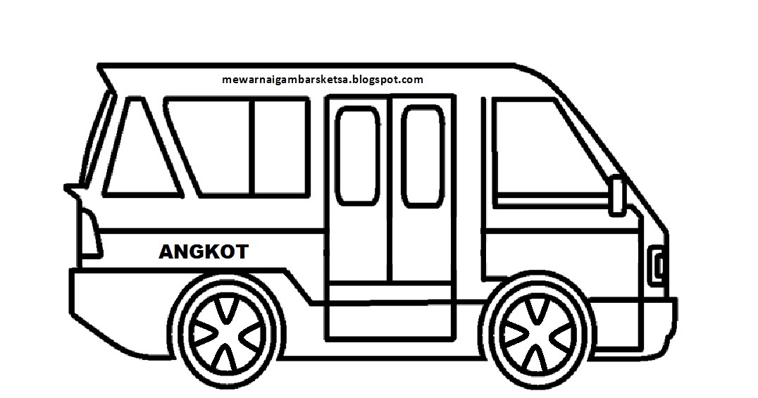 Mewarnai Gambar: Mewarnai Gambar Sketsa Transportasi Mobil 