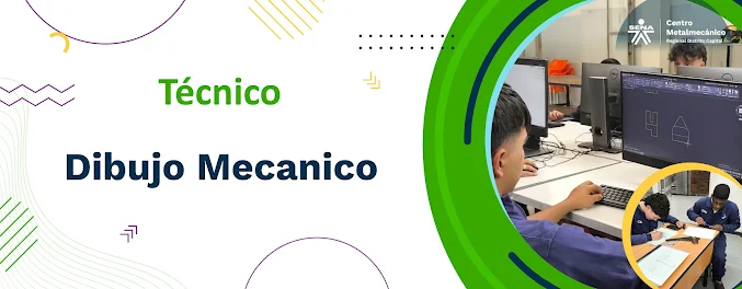 Flayer de aprendices del programa Dibujo Mecanico del centro metalmecánico de SENA