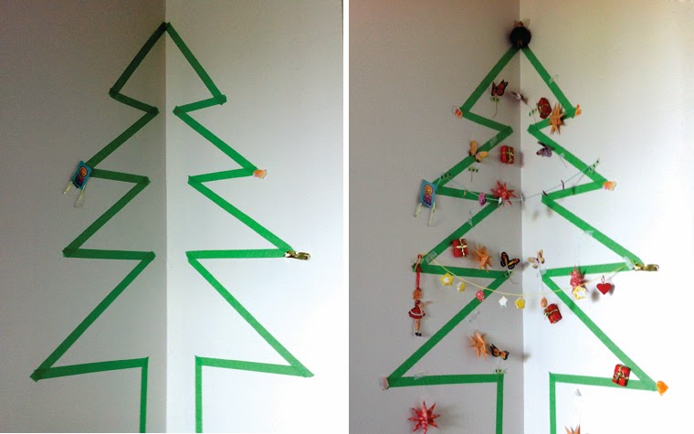 Mima + moo: DIY : masking tape christmas tree