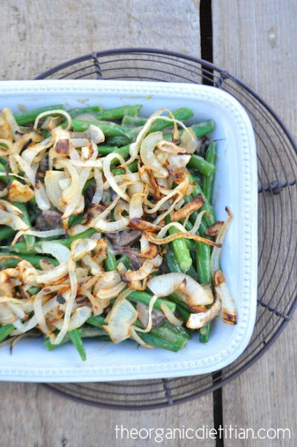 Healthy Green Bean Casserole from The Organic Dietician