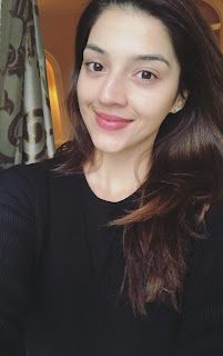 Mehreen Pirzada in Black Dress with Cute and Lovely Smile