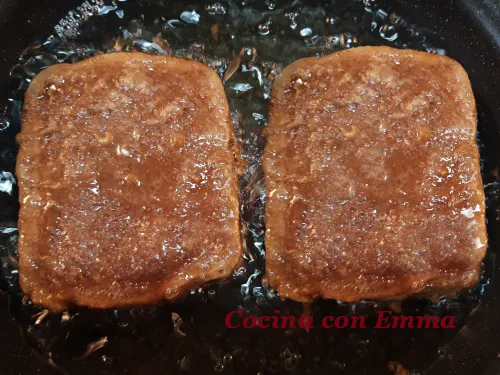 Torrijas de chocolate con frutos secos