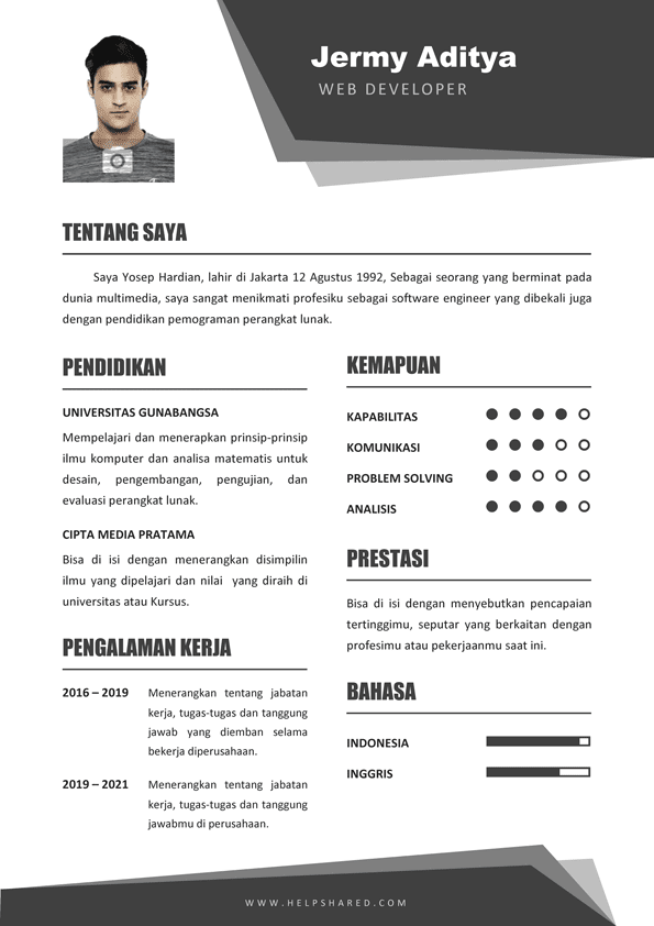 contoh-cv-lamaran-kerja-kekinian-curriculum-vitae contoh cv kekinian