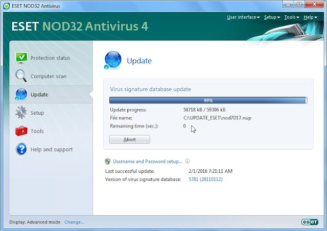 Cara Update Offline Antivirus ESET 