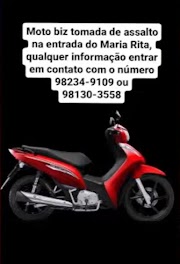 Proprietário pede ajuda para localizar moto que foi roubada no Bairro Maria Rita em Pedreiras