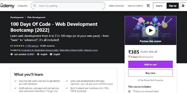 100 Days Of Code - Web Development Bootcamp [2023]