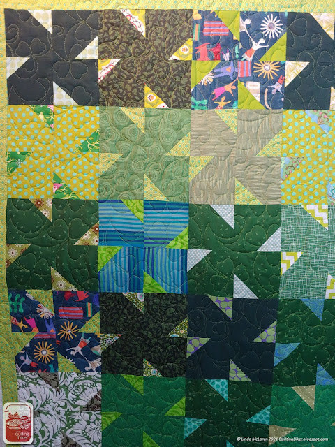 Spring Green Flowers Quilt