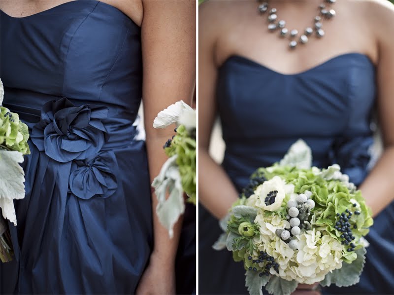  hydrangea blue vibernum gray dusty miller and brunia berries