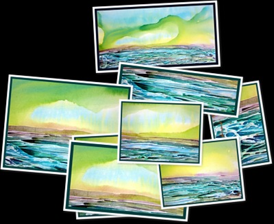 View 48 x 24 x one half inch acrylic painting by John R Redmond
