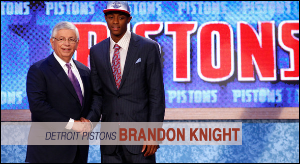 detroit pistons select brandon knight pg kentucky upside potential