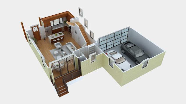 Denah Rumah Minimalis 2 Lantai 