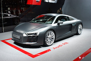 This image shows Audi R8 which was launched at Auto Expo 2016