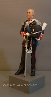 statuetta generale granatieri di sardegna modellino personalizzato scultura ritratto orme magiche