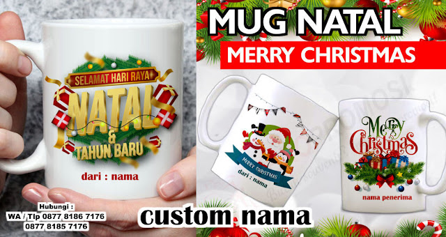 Cetak foto digelas (mug), mug tema christmas, gelas natal, mug tema natal, souvenir natal sekolah minggu