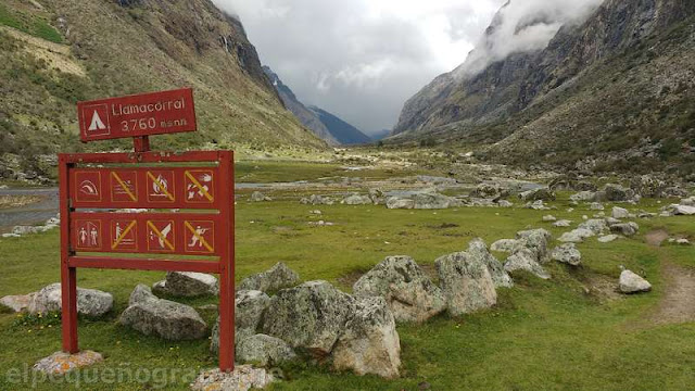 Llamacorral, trek, dia 1, santa cruz, parque, huascaran, valle, campamento