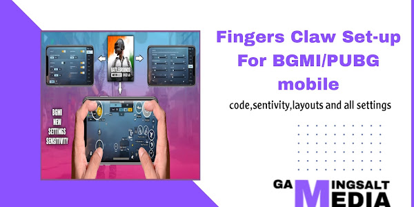 Fingers Claw Set-up For bgmi/pubg mobile : best sensitivity,layouts and all settings 2022