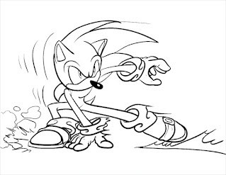 Sonic the hedgehog coloring page