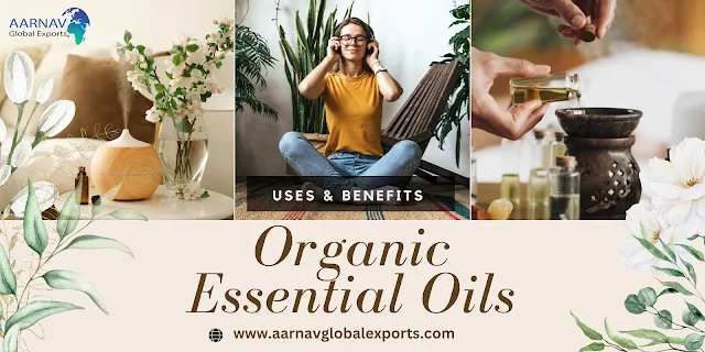 Explore our vast collection of Pure Organic Essential Oils at affordable prices from Aarnav Global Exports in the entire world to make life healthy. It is extracted from a variety of flowers, leaves, trees and plant resins. It is best for their skin, hair, physical and mental well-being.