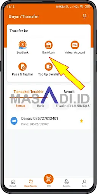 cara transfer seabank ke bca