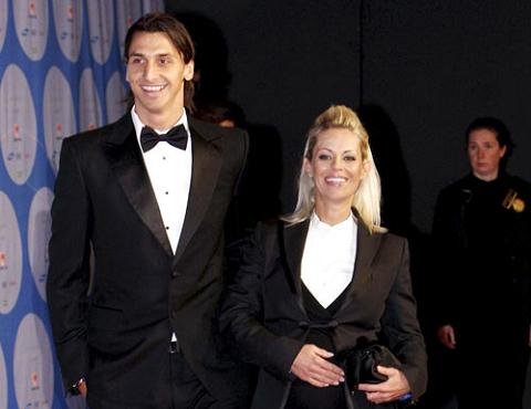 Zlatan Ibrahimovic With Wife