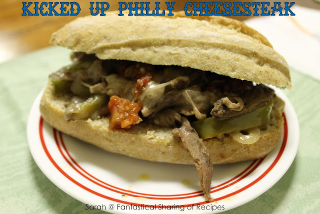 Kicked Up Philly Cheesesteak. Classic Phillies with a kick of Rotel! #philly #cheesesteak #manfood #Rotel