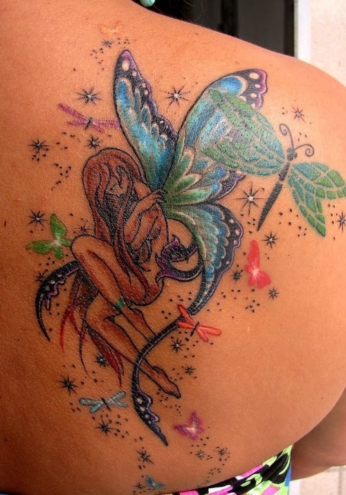 color fairy with butterflies tattoos 20101026T0407554950700