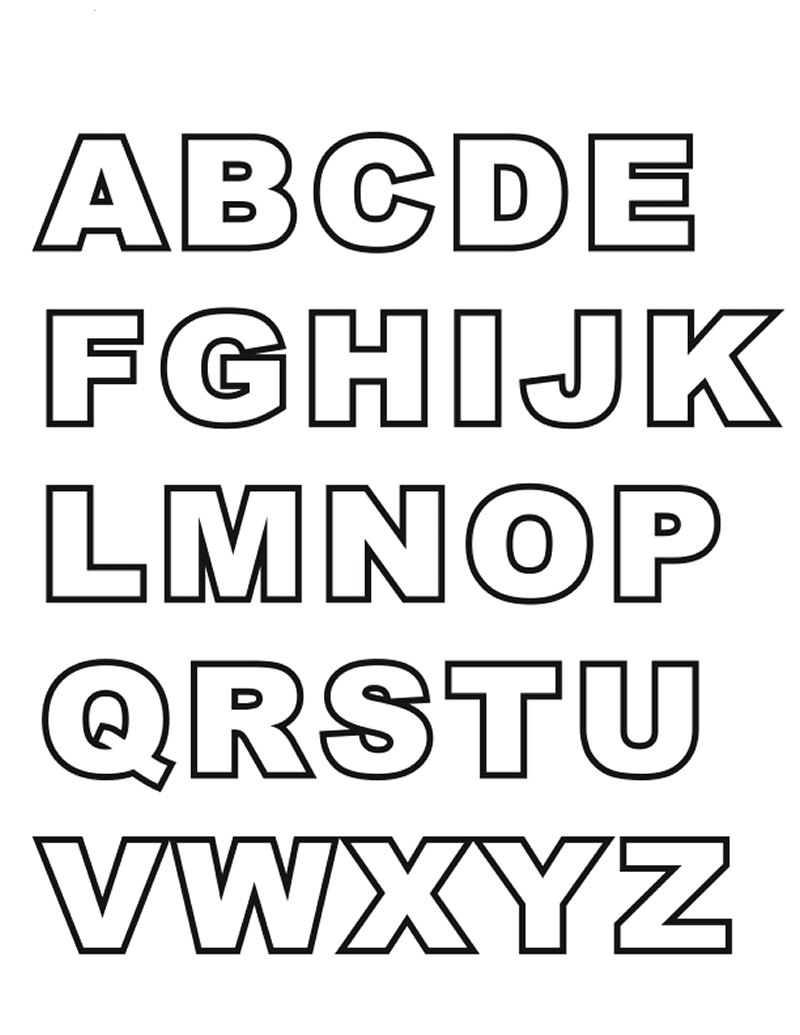 Free Coloring Pages Alphabet Letters  Free Coloring Pages