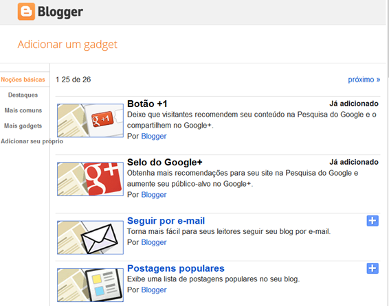 Google+, botão goole+, selo google+ 