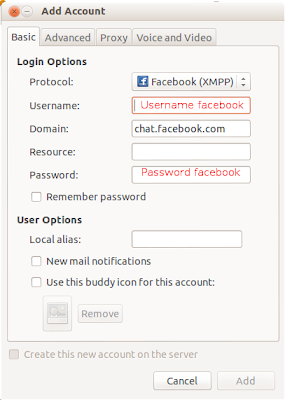 Konfigurasi Pidgin Untuk Chat Facebook