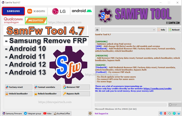 samfw tool 4.7 frp unlock tool dm