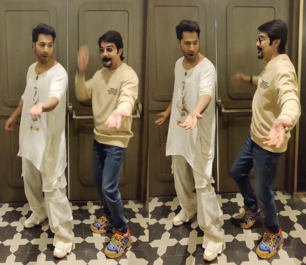 Varun Dhawan shakes his leg with Prosenjit Chatterjee to titled track 'Prosenjit Weds Rituparna'