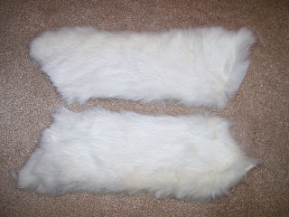 1850s style white fur cuffs