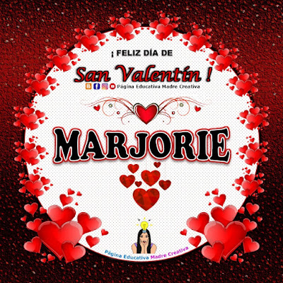 Feliz Día de San Valentín - Nombre Marjorie
