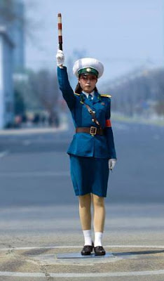 朝鮮女交警 朝鮮平壤女交警