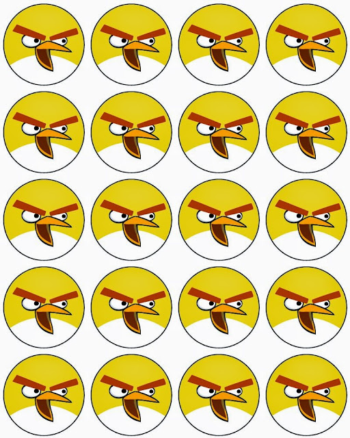 Angry Birds:  Free Printable Toppers, Labels or Stickers.