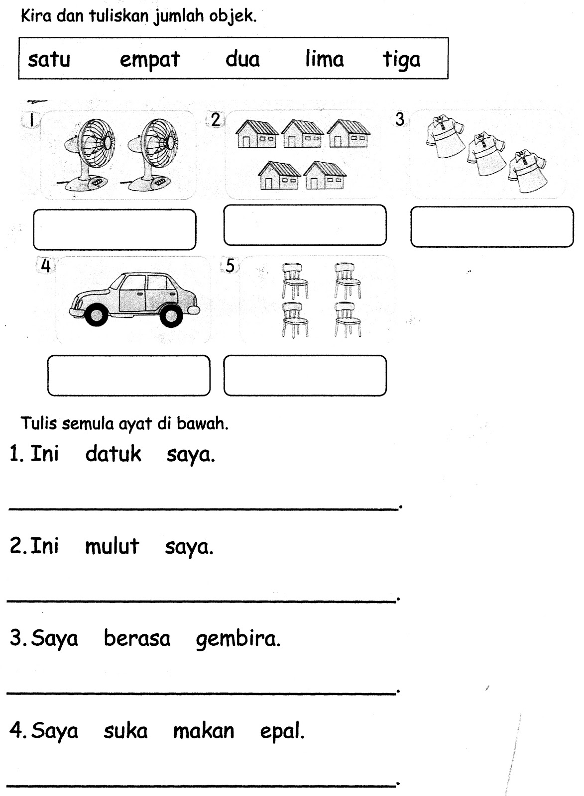 Bersuka ria di Prasekolah : LATIHAN BAHASA MALAYSIA II