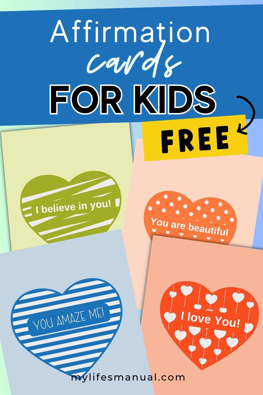 Free Affirmation Cards Printables for kids