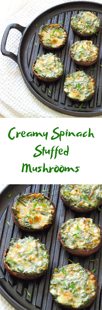 Creamy Spinach Stuffed Mushrooms