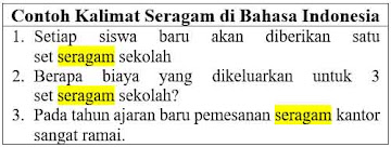 26 Contoh Kalimat Seragam di Bahasa Indonesia dan Pengertiannya