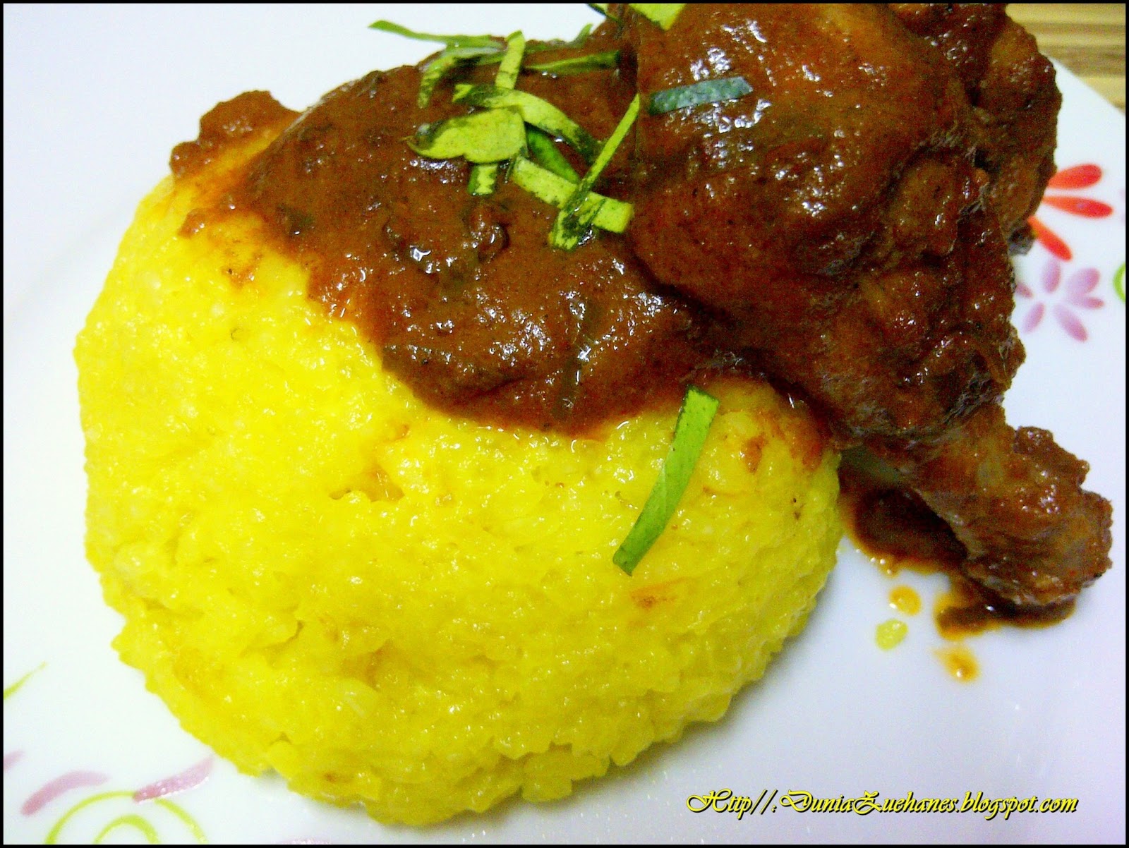 Garam KunYit.: Pulut Kuning Rendang Ayam