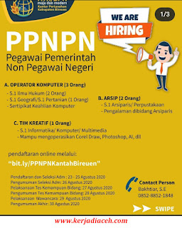 Lowongan Kerja Bireuen Rekrutmen Tenaga PPNPN Pertanahan